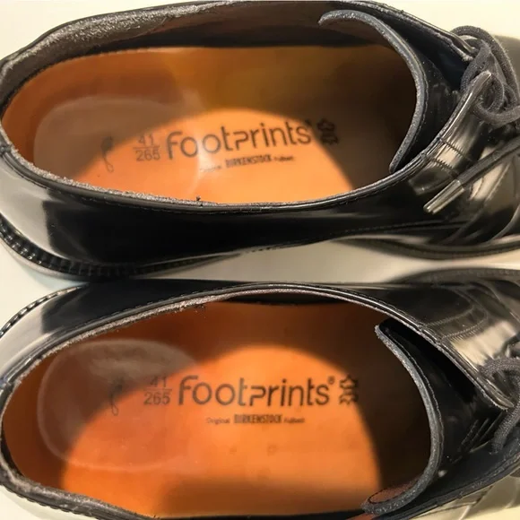 Birkenstock Footprints Black Leather Oxfords Size EU 41 - Picture 7 of 12